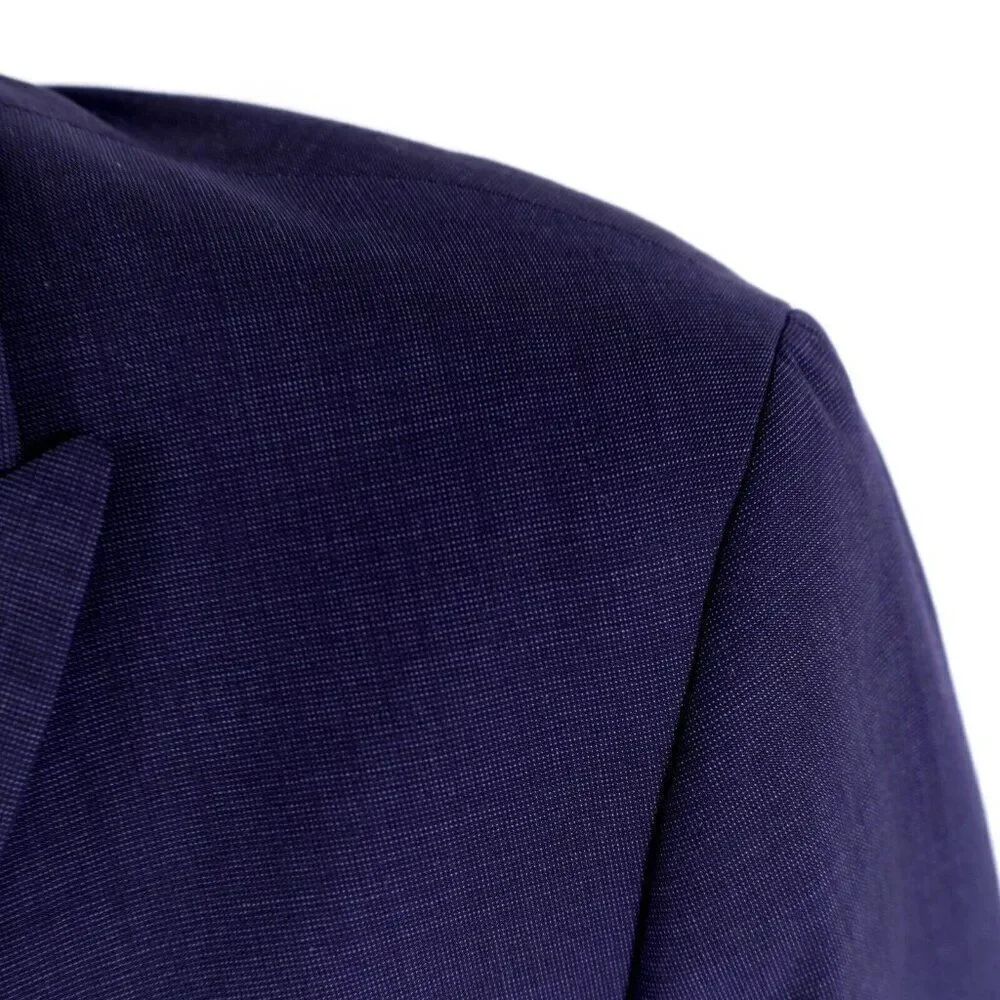 Tommy Hilfiger Wool Polka Dot Peak Lapel‎ 2 Button Suit Jacket 42R Or Slim 44R